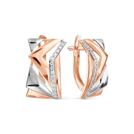 Серьги с фианитами