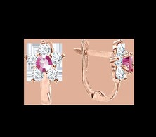 Серьги с фианитами