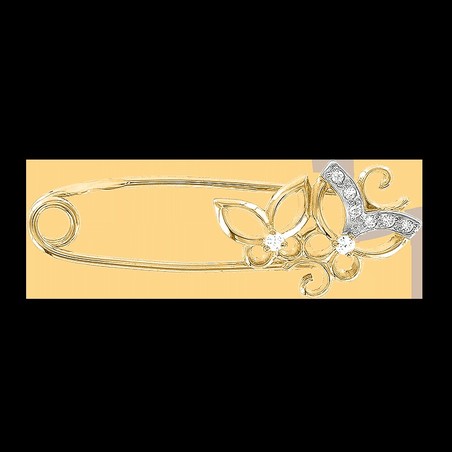 Брошь с фианитами