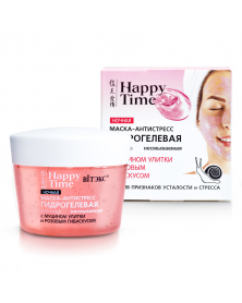 Anti-Stress Hydrogel-Maske mit Schneckenmucin und rosa Hibiskus für die Nacht, 90ml