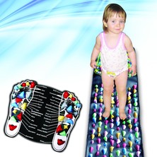 Massageteppich, bestückt mit Steinen