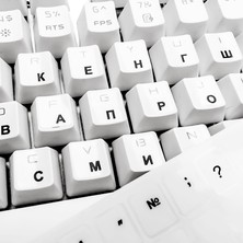 Aufkleber mit russischen Buchstaben für PC- oder Macbook-Tastatur