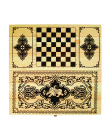 Backgammon und Dame/ ein Spiel aus  Holz