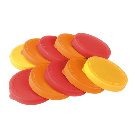 Deckel aus Polyethylen in verschiedenen Farben, 10 Stück