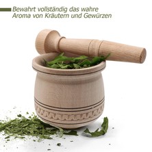 Holzmörser mit Stößel