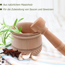 Holzmörser mit Stößel