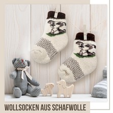 Warme Wollsocken für Jungen aus Schafwolle und Ziegenflaum