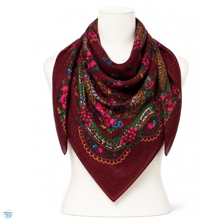 Kopftuch-Lurex mit Wolle