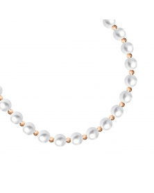 Perlenkette mit Gold