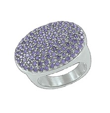 Кольцо с фианитом