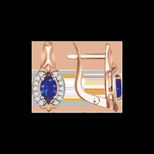 Серьги с фианитами