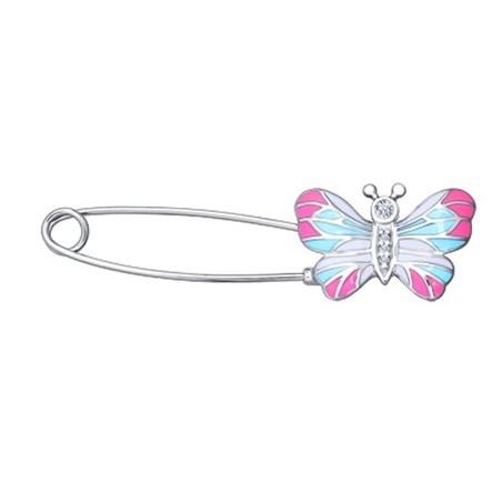 Брошь с фианитами