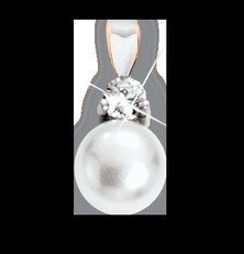 Подвеска с жемчугом и фианитом