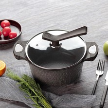 Кастрюля - жаровня со стеклянной крышкой, с антипригарным покрытием 11 л