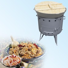 Печка - учак с казаном на 22 л.