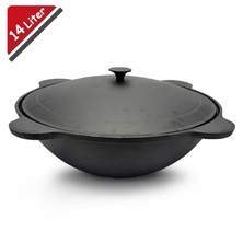 Gusseisenkessel mit Deckel 14 l