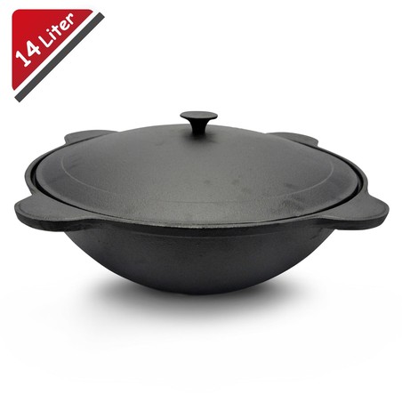 Gusseisenkessel mit Deckel 14 l