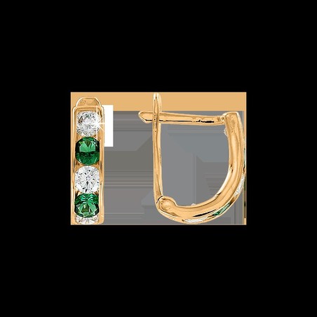 Серьги с фианитами