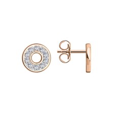 Серьги  пуссеты с фианитами