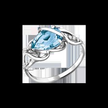 Damenring mit Topas und Zirkonia