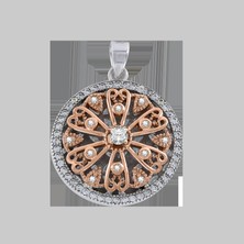 Подвеска с фианитами, позолоченная