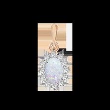 Anhänger mit Opal und Zirkonia