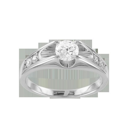 женское кольцо с фианитами