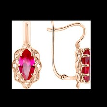 Ohrringe mit Rubin