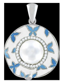 Anhänger mit Perle und Zirkonia