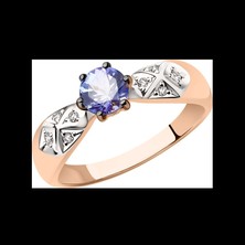 Damenring mit Tansanit und Brillant