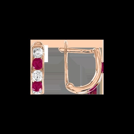 Серьги с фианитами