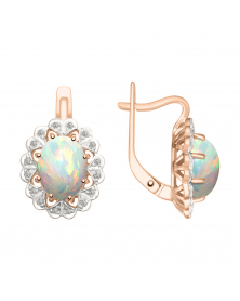 Ohrhänger mit Opal und Brillanten