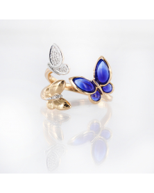 Кольцо "Бабочки" с бриллиантами