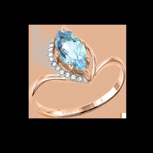 Damenring mit Topas und Zirkonia