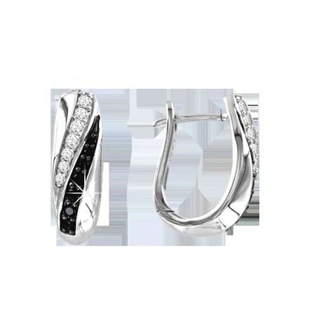 Серьги с фианитом