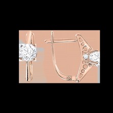 Rotgold Ohrhänger mit Swarovski  Zirkonia