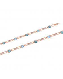 Armband mit Topas, London Topas und Zirkonia