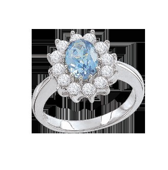 Кольцо с фианитом