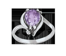 Damenring mit Amethyst und Zirkonia