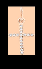 Anhänger Kreuz mit Zirkonia