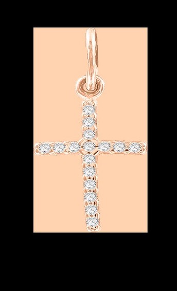 Anhänger Kreuz mit Zirkonia