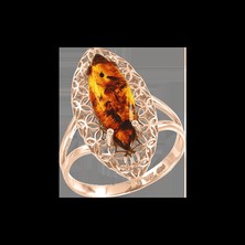 Кольцо с янтарем