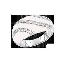 Кольцо с эмалью и фианитами