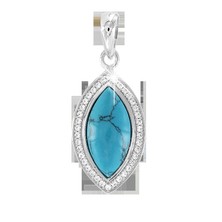 Подвеска с бирюзой и фианитами