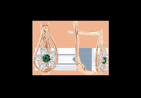 Серьги с фианитами