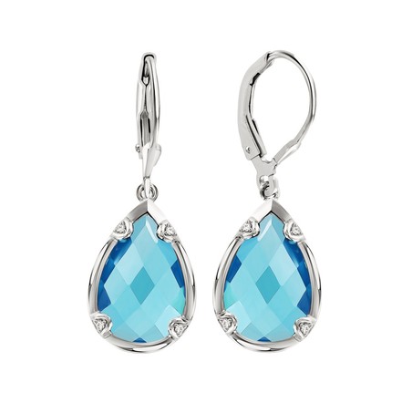 Серьги с сапфиром