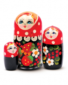 Klassische Matroschka-Puppen, 11 cm