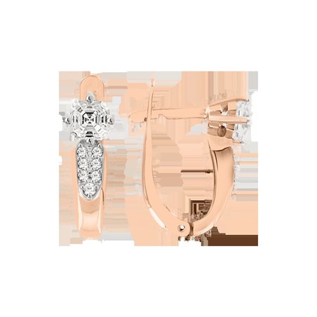 Серьги с фианитами