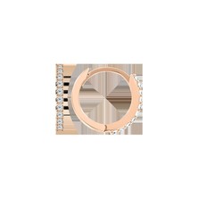 Серьгикольца с фианитами