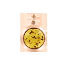 Anhänger vergoldet mit Bernstein